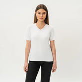 Fitted V-neck Pima T-shirt