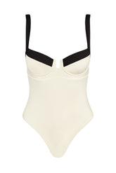Clovelly One Piece - Ivory/Black