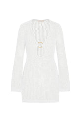 Montego Mini Dress - White Petit Crochet