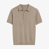 Old Money Taupe Knit Polo