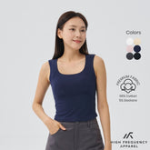 Soft Stretch Square Neck Sleeveless Padded Top