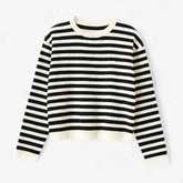 Striped Crew Neck Long Sleeve Top
