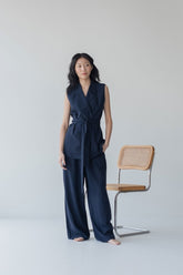 Elongate Elastic Pants in Nautical Blue