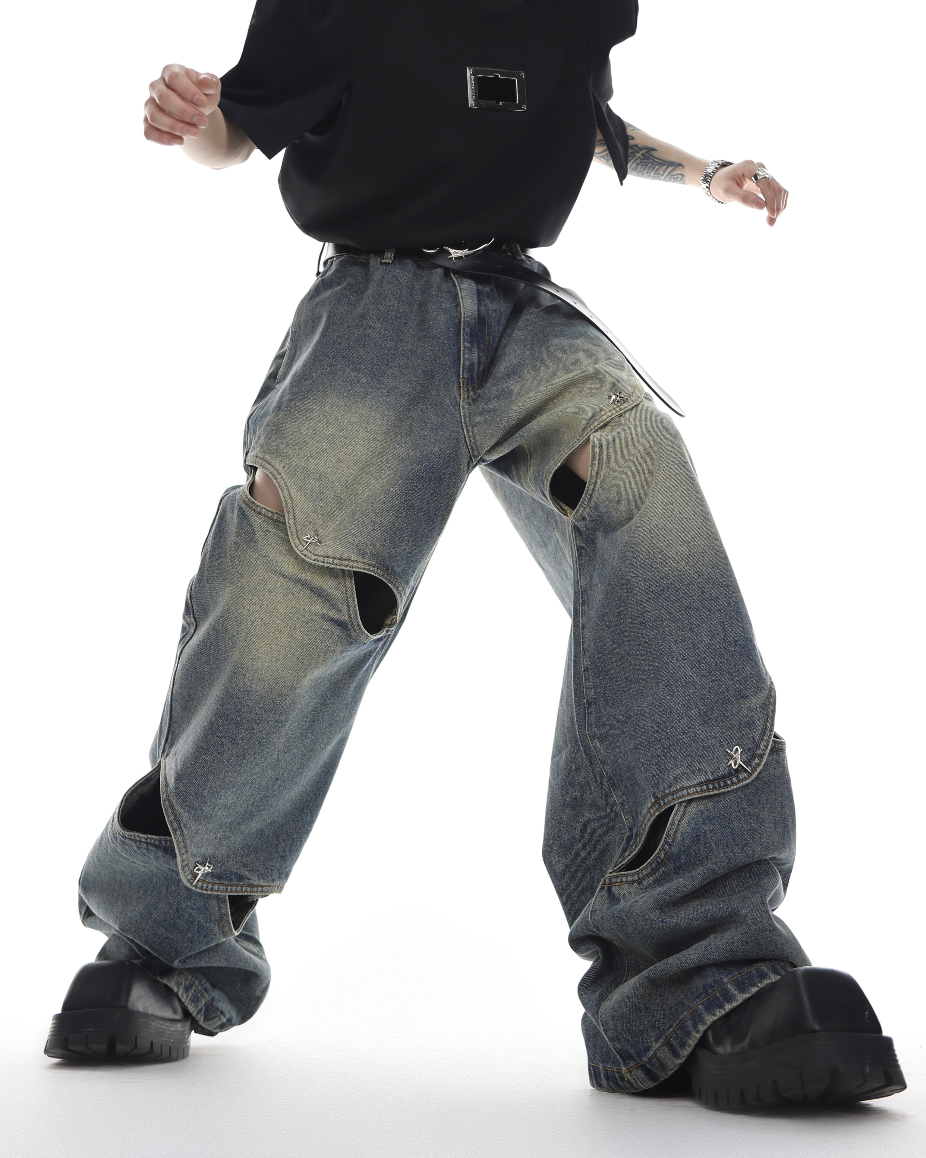 KIIKIO Street Fashion Denim Pants