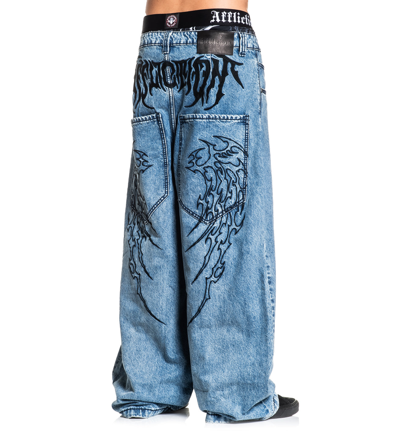 Extra Wide Tribal & Wings Denim