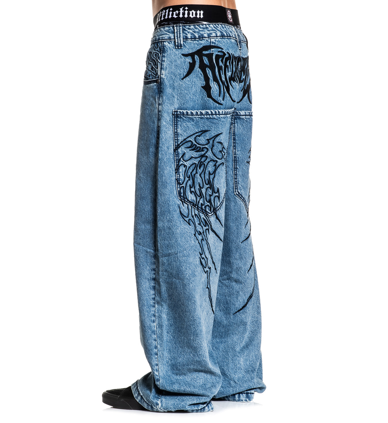 Extra Wide Tribal & Wings Denim