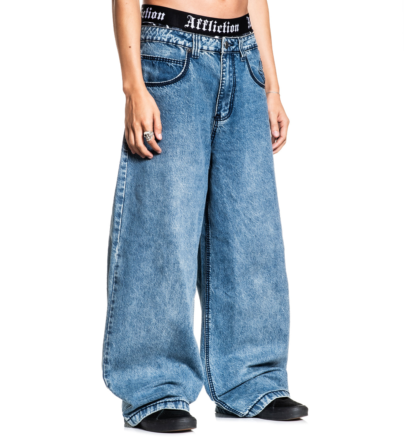 Extra Wide Tribal & Wings Denim