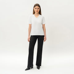 Fitted V-neck Pima T-shirt