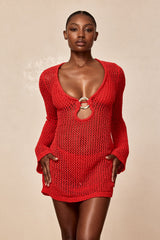 Montego Mini Dress - Chili Pepper Petit Crochet