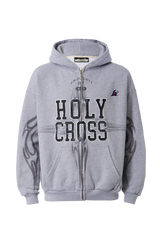 Holy Cross Zip Up - Heather Grey