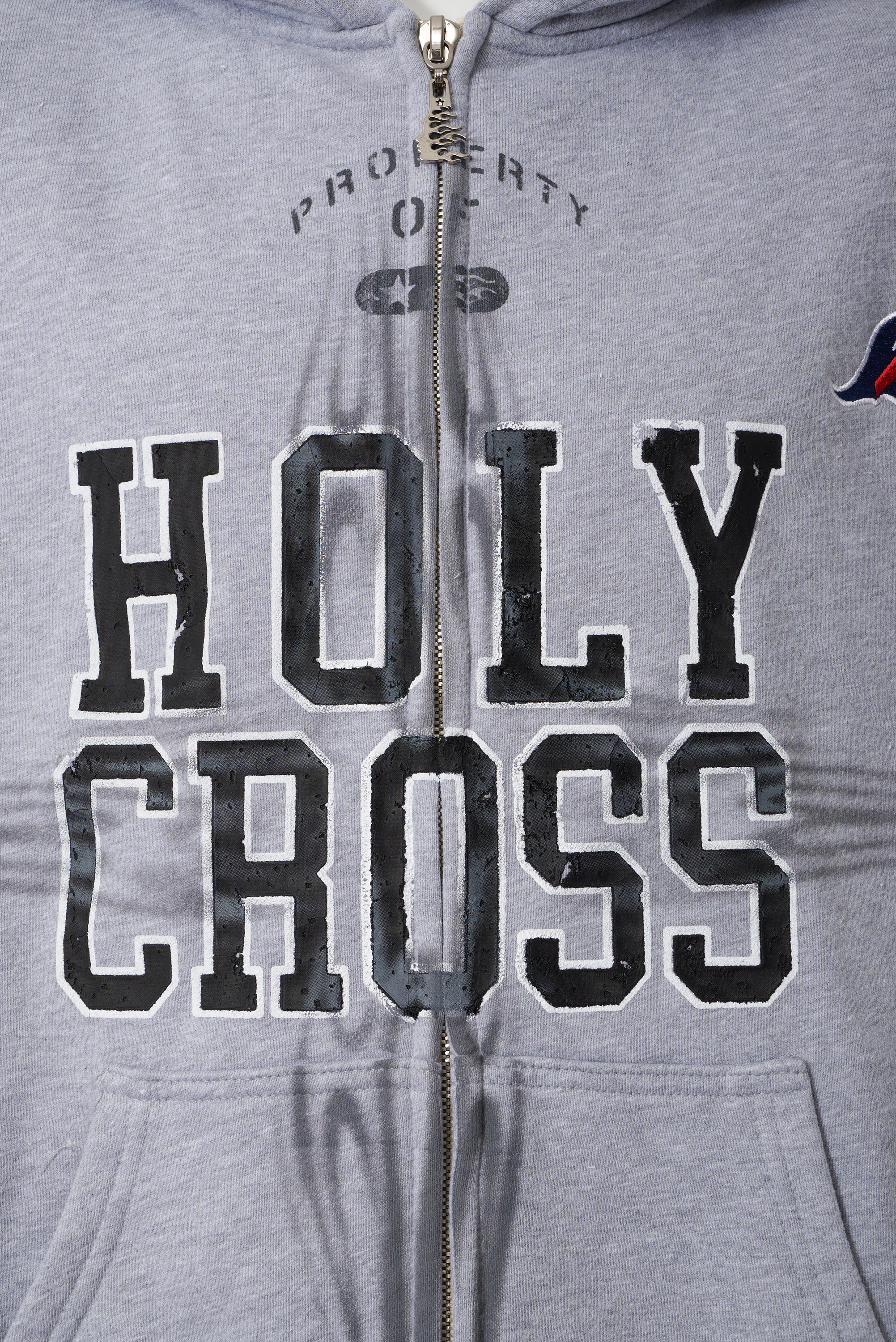 Holy Cross Zip Up - Heather Grey