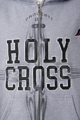 Holy Cross Zip Up - Heather Grey