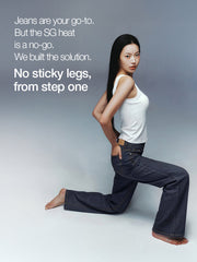 Ice airdenim Semi-Wide Jeans