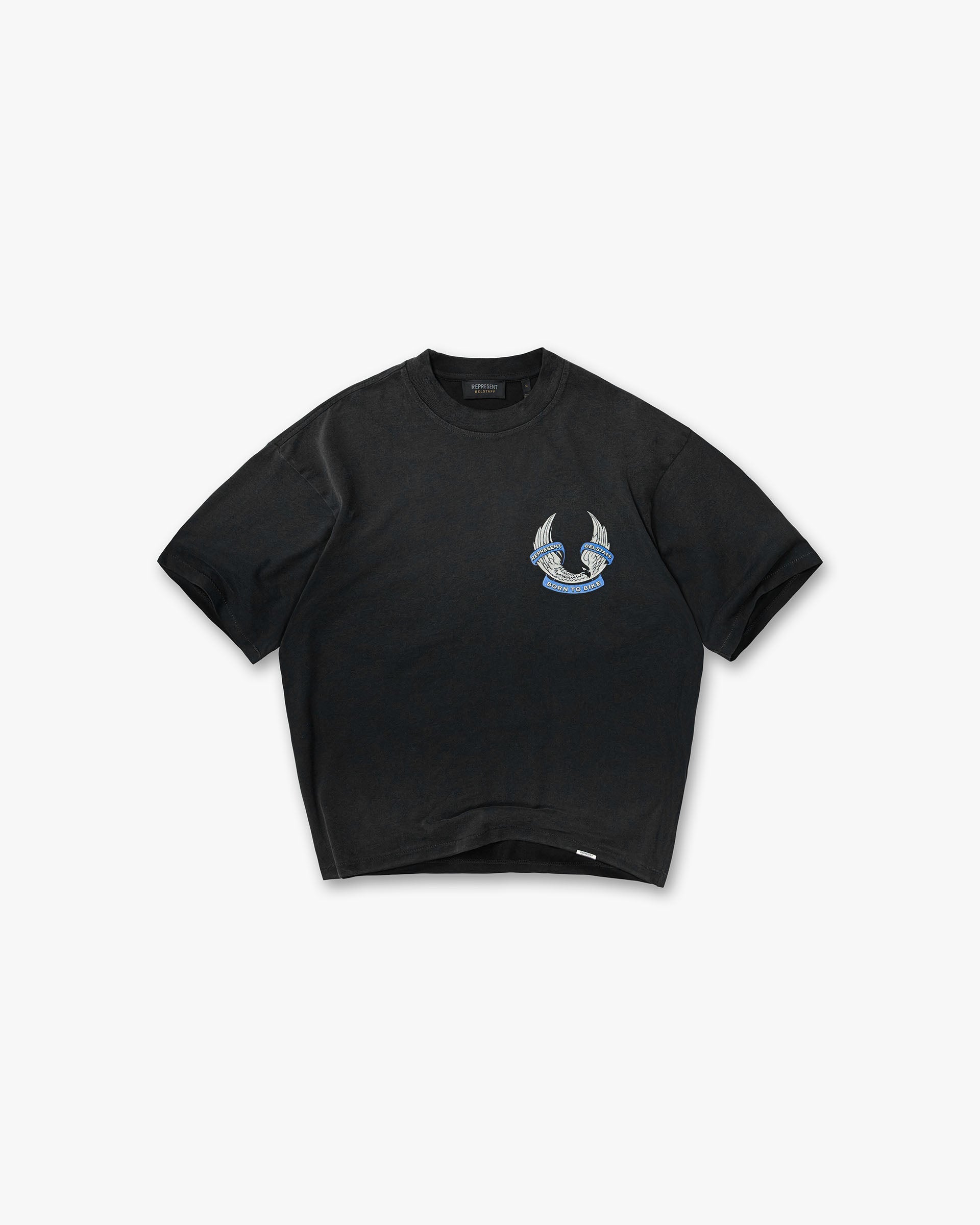 Represent X Belstaff Born To Bike T-Shirt - Aged Black