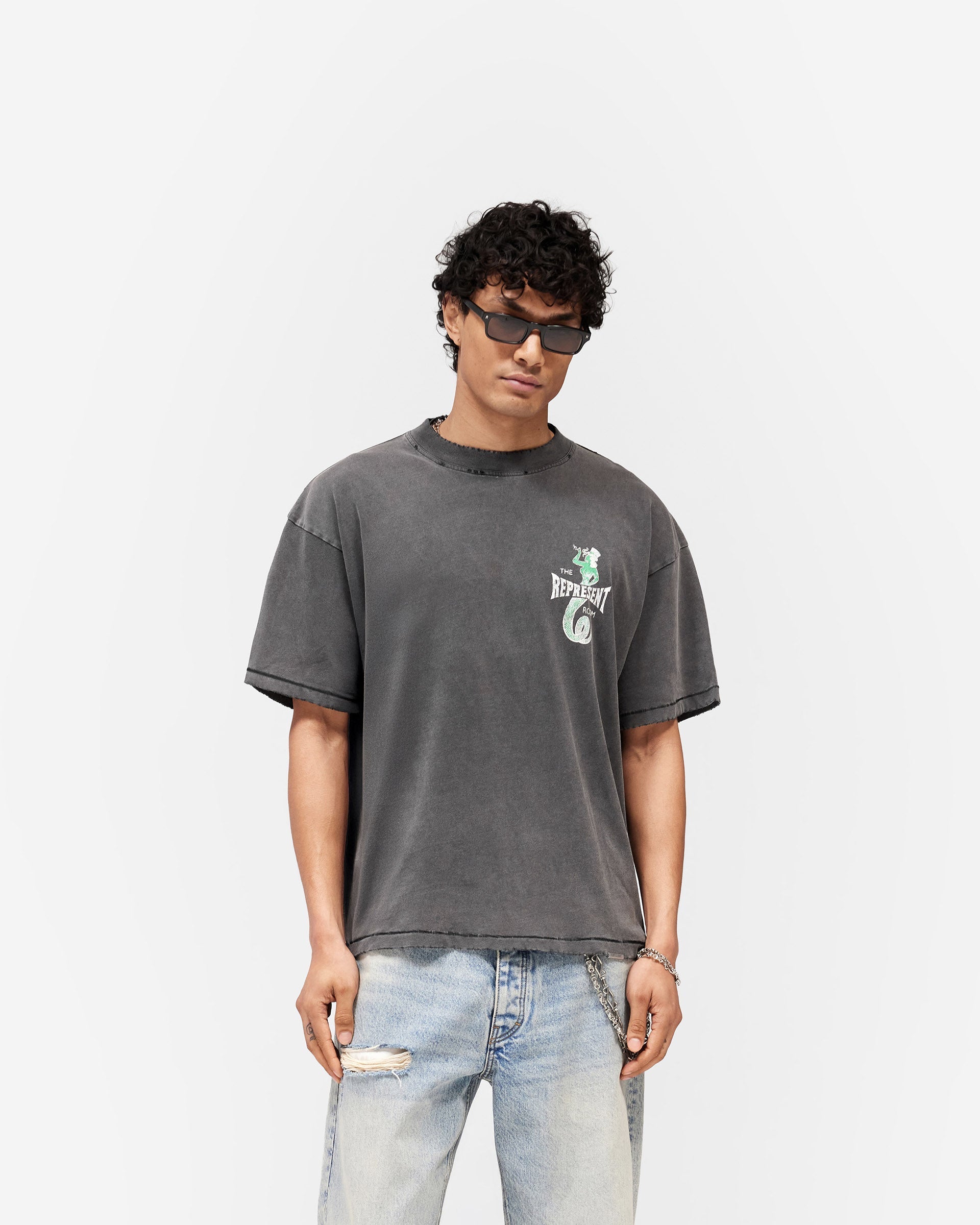 Represent x The Viper Room Dice T-Shirt - Vintage Grey