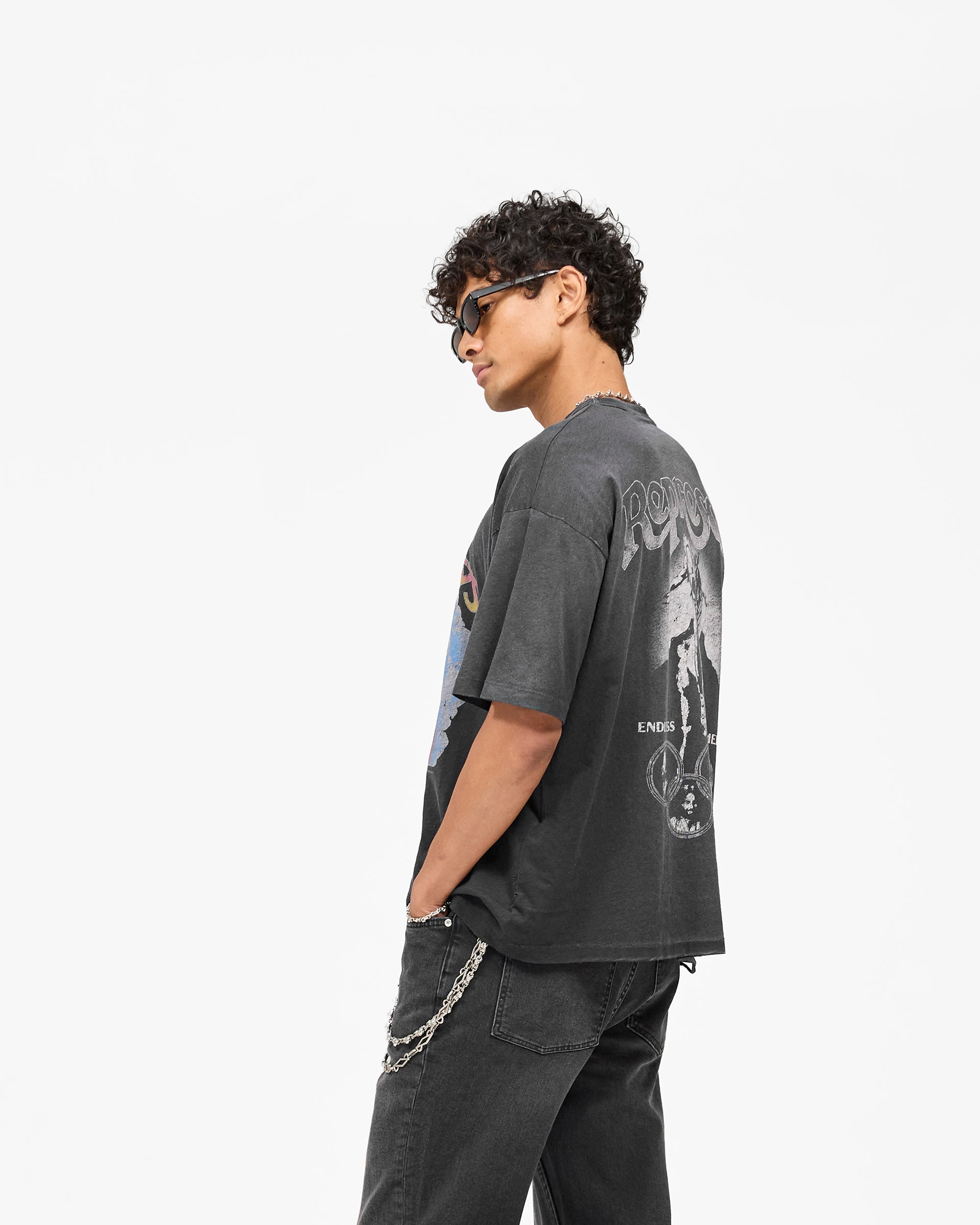 Represent x Beach Boys Endless Summer T-Shirt - Stained Black