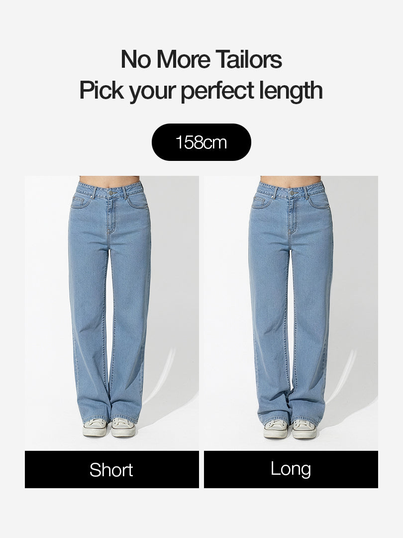 Ice airdenim Semi-Wide Jeans
