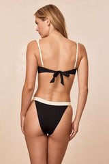 Clovelly Top - Black/Ivory