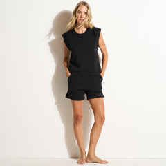 Estelle Cap-Sleeve Raglan Terry Sweatshirt