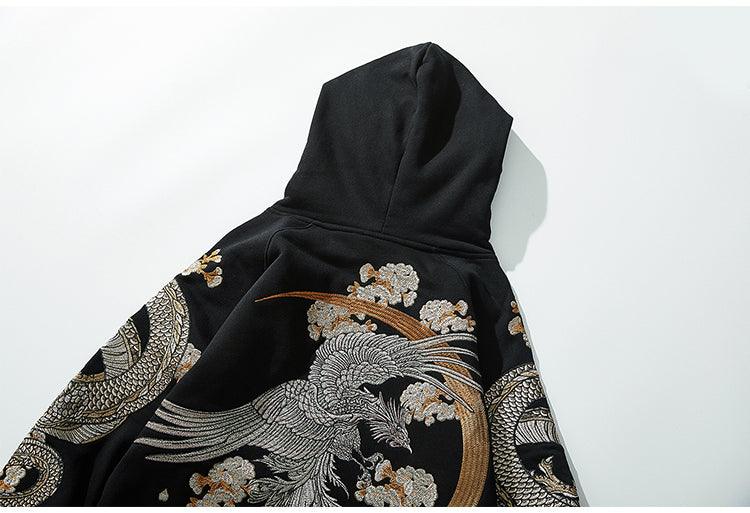 Embroidered Phoenix Hoodie