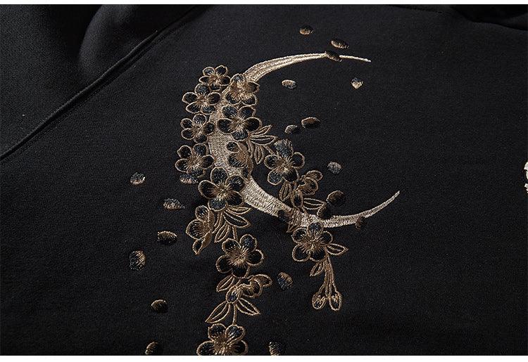 Embroidered Fox Hoodie