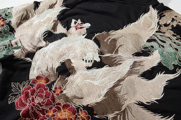 Embroidered Fox Hoodie