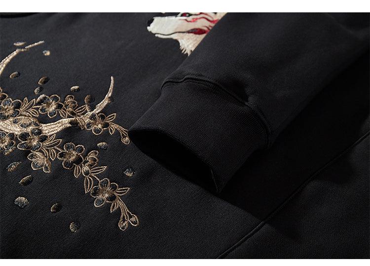 Embroidered Fox Hoodie