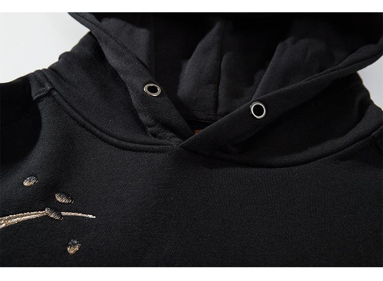 Embroidered Fox Hoodie