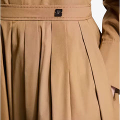High-Waist Pleated Midi Skirt