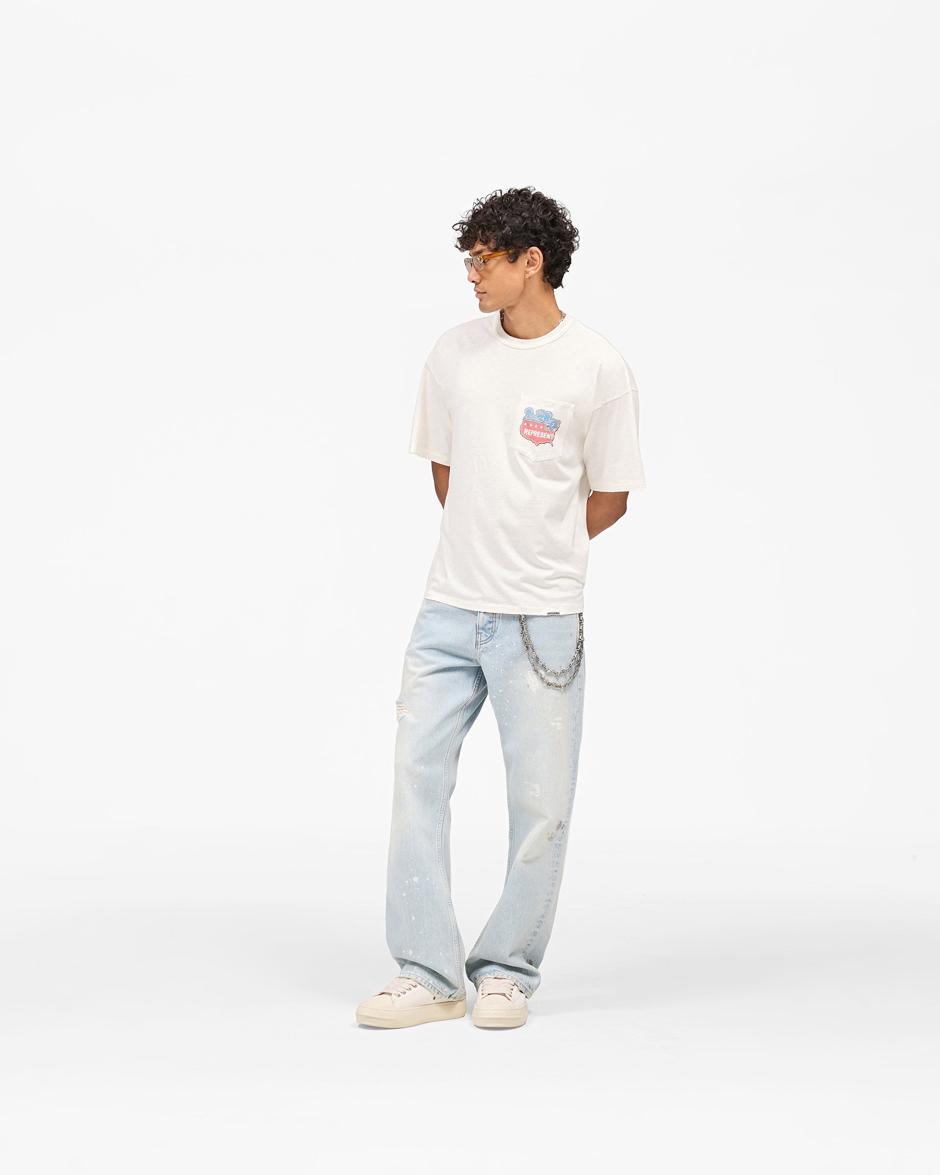 Represent x Beach Boys Americas Band T-Shirt - Flat White