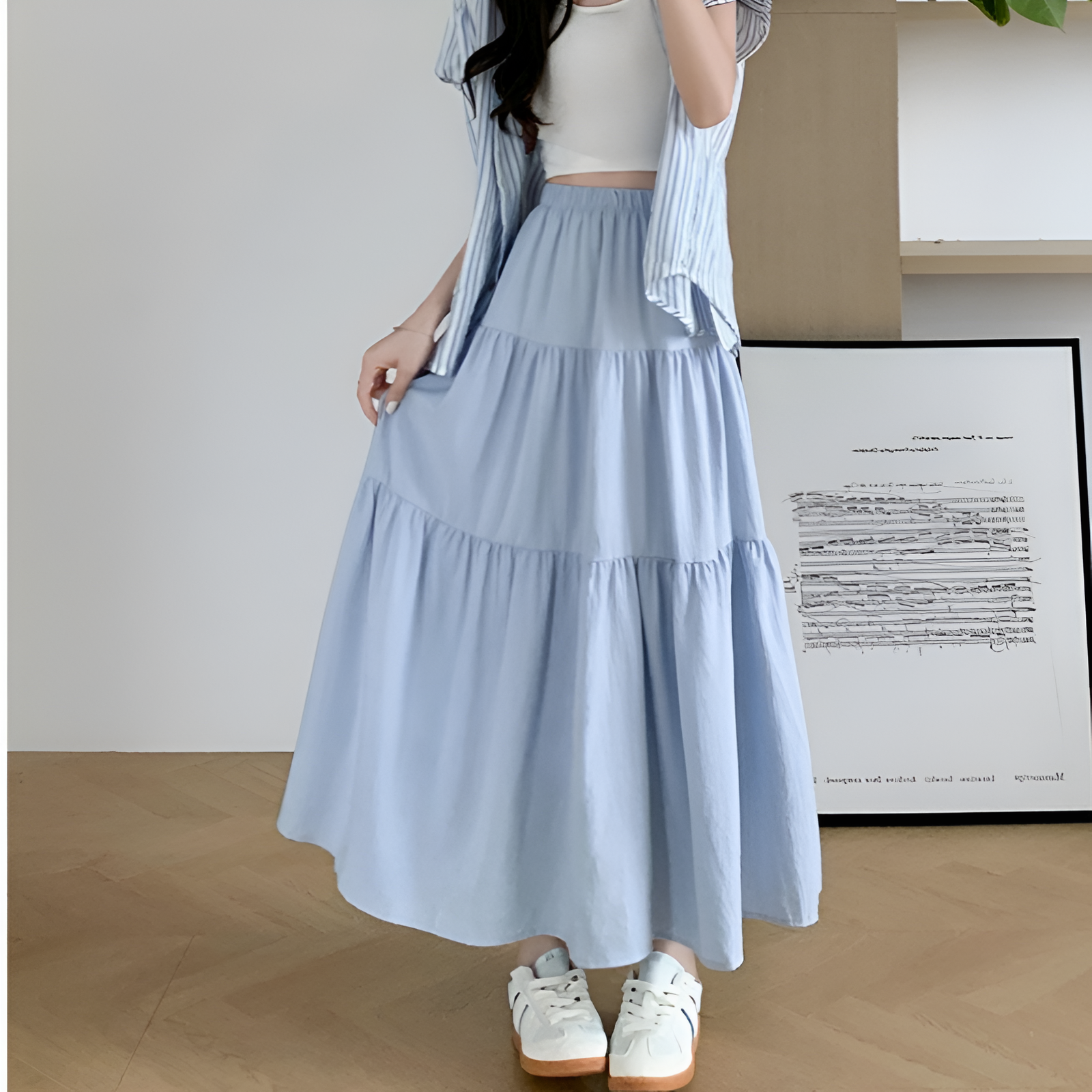Line Mid-Calf Skirt