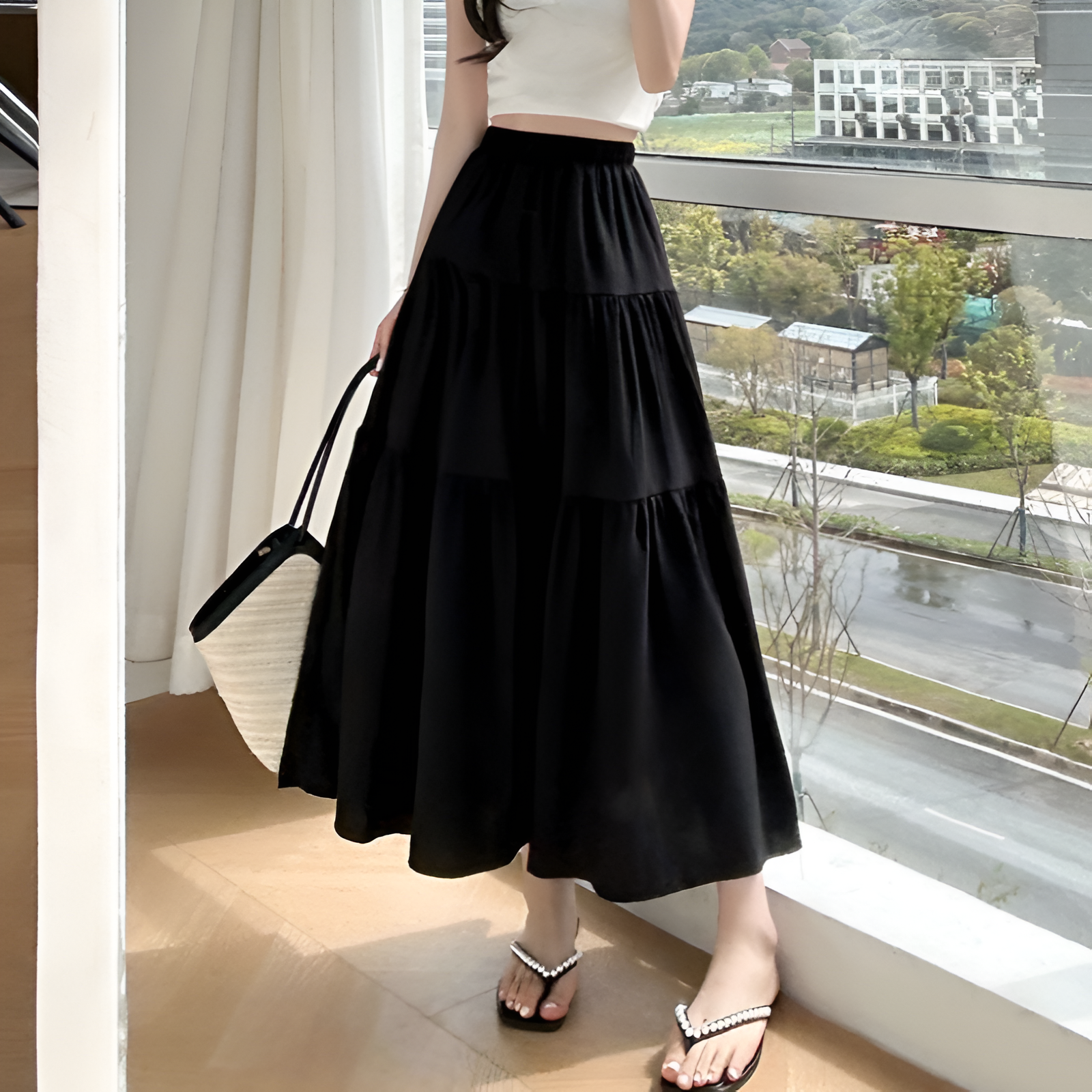 Line Mid-Calf Skirt
