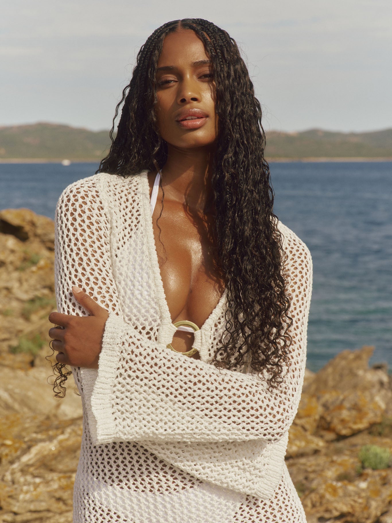 Montego Mini Dress - White Petit Crochet
