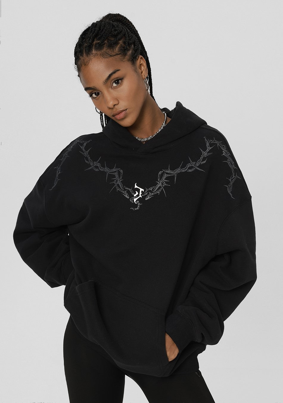 JHYQ Thorn Collar Hoodie