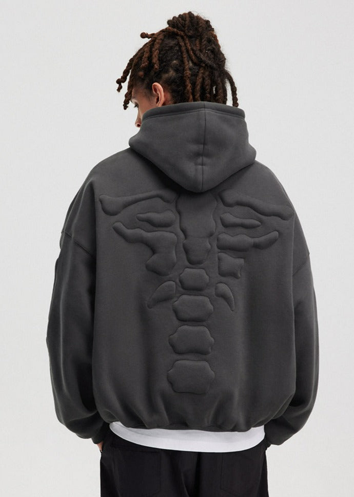 BONELESS Embossed Skeleton Hoodie