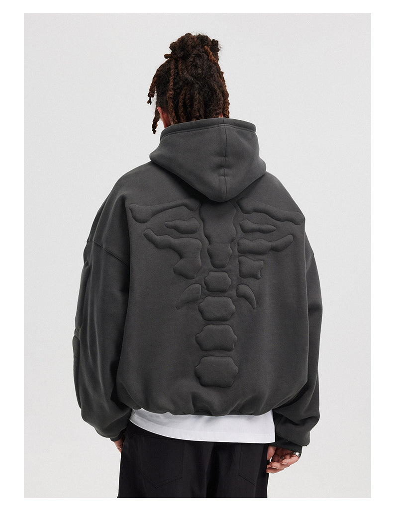 BONELESS Embossed Skeleton Hoodie