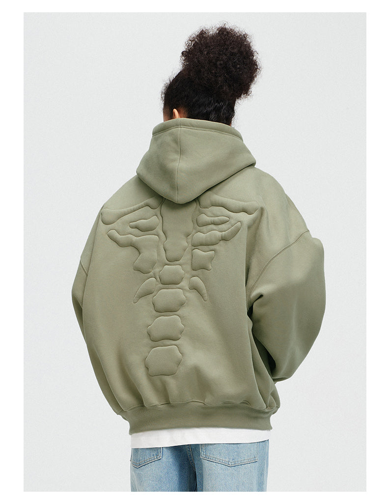 BONELESS Embossed Skeleton Hoodie