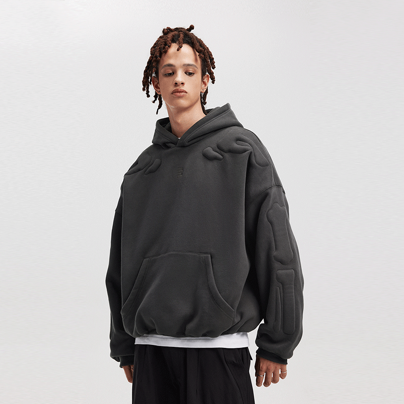 BONELESS Embossed Skeleton Hoodie