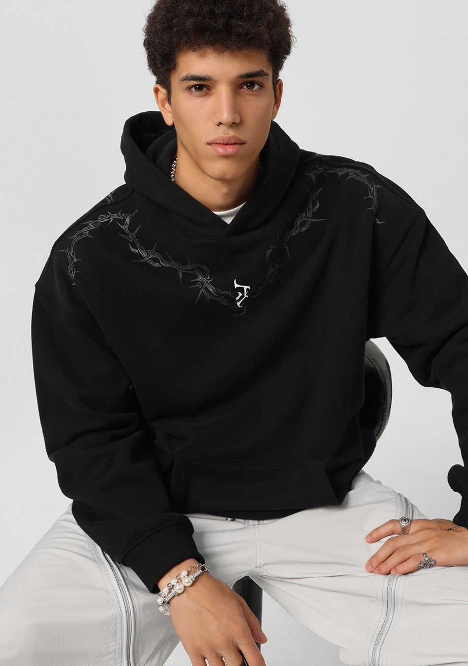JHYQ Thorn Collar Hoodie