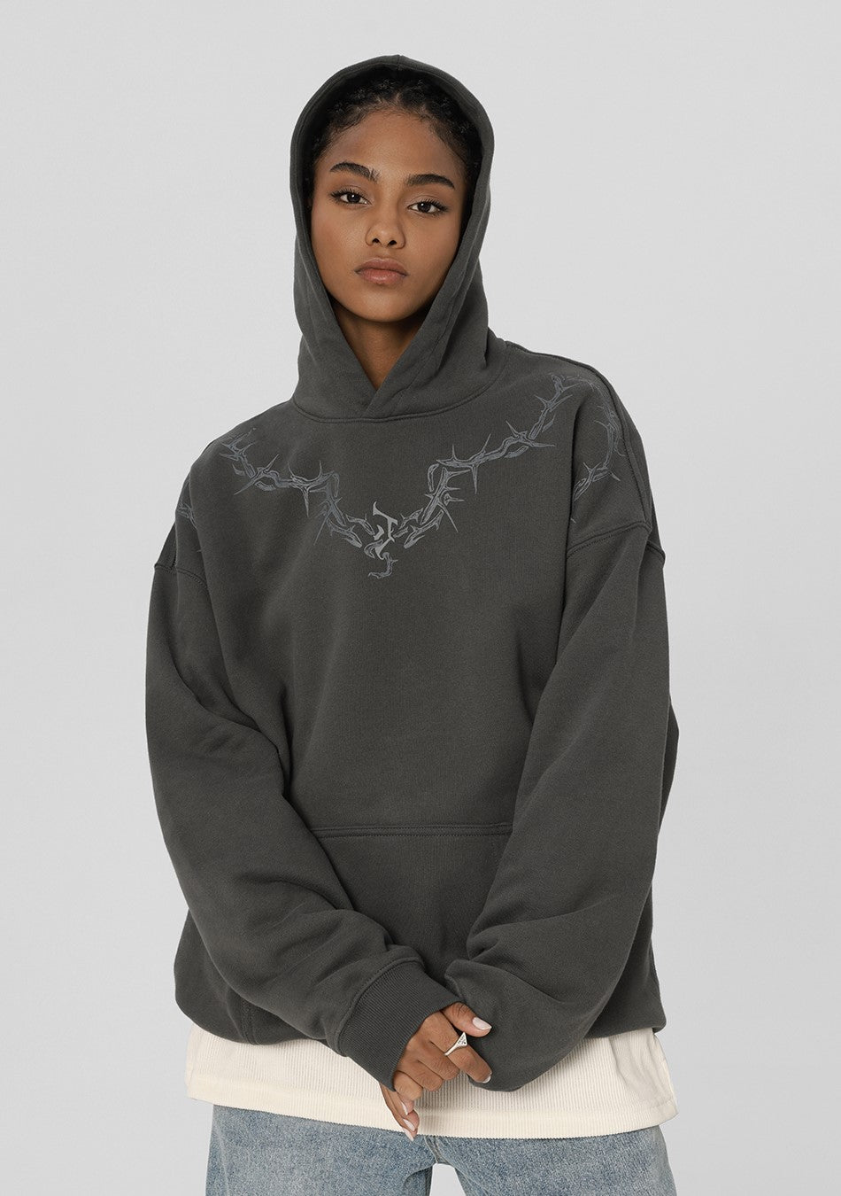 JHYQ Thorn Collar Hoodie