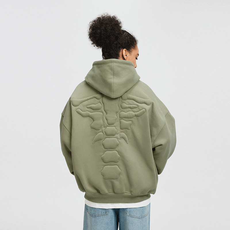 BONELESS Embossed Skeleton Hoodie