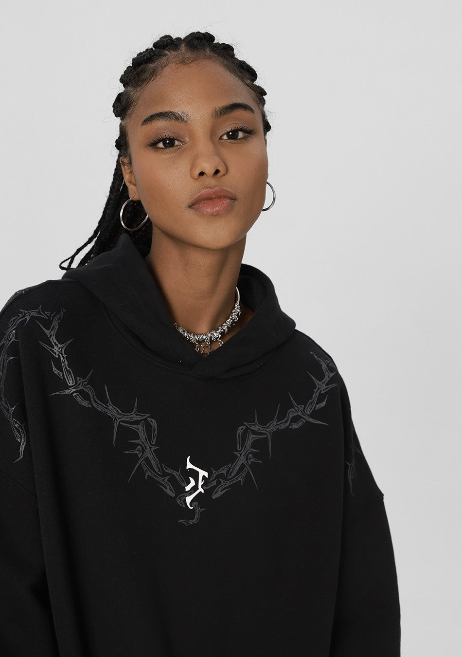 JHYQ Thorn Collar Hoodie