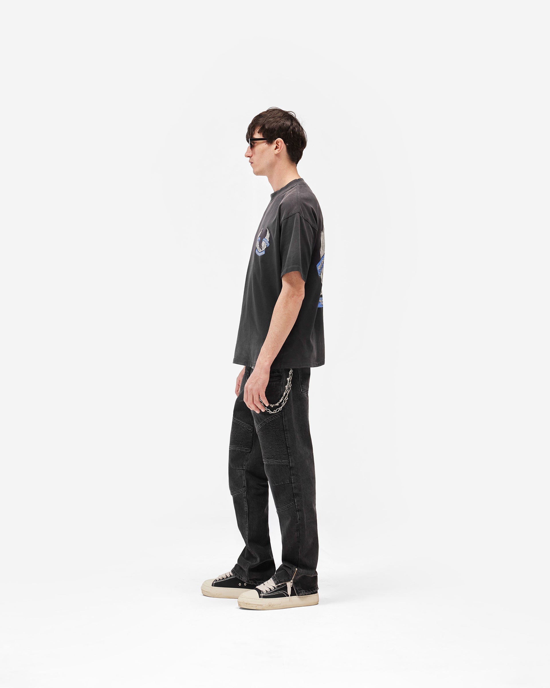 Represent X Belstaff Born To Bike T-Shirt - Aged Black