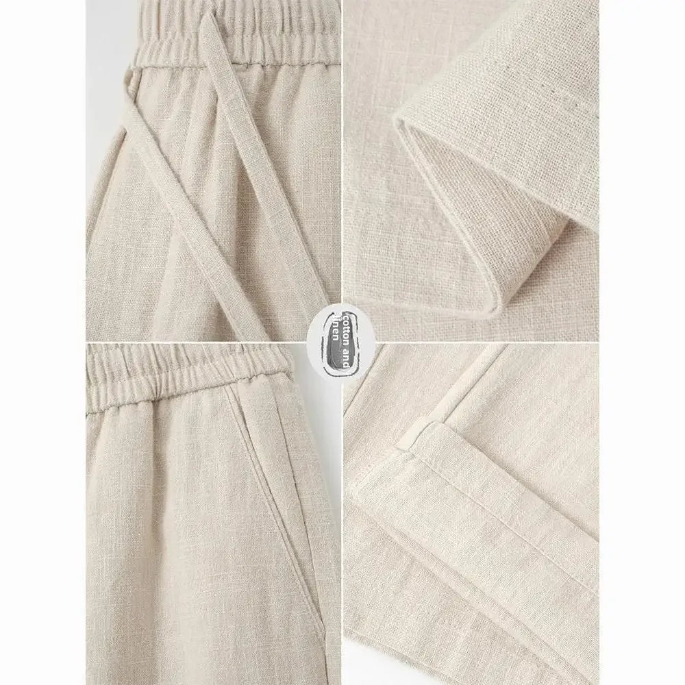 Old Money Linen Drawstring Pants