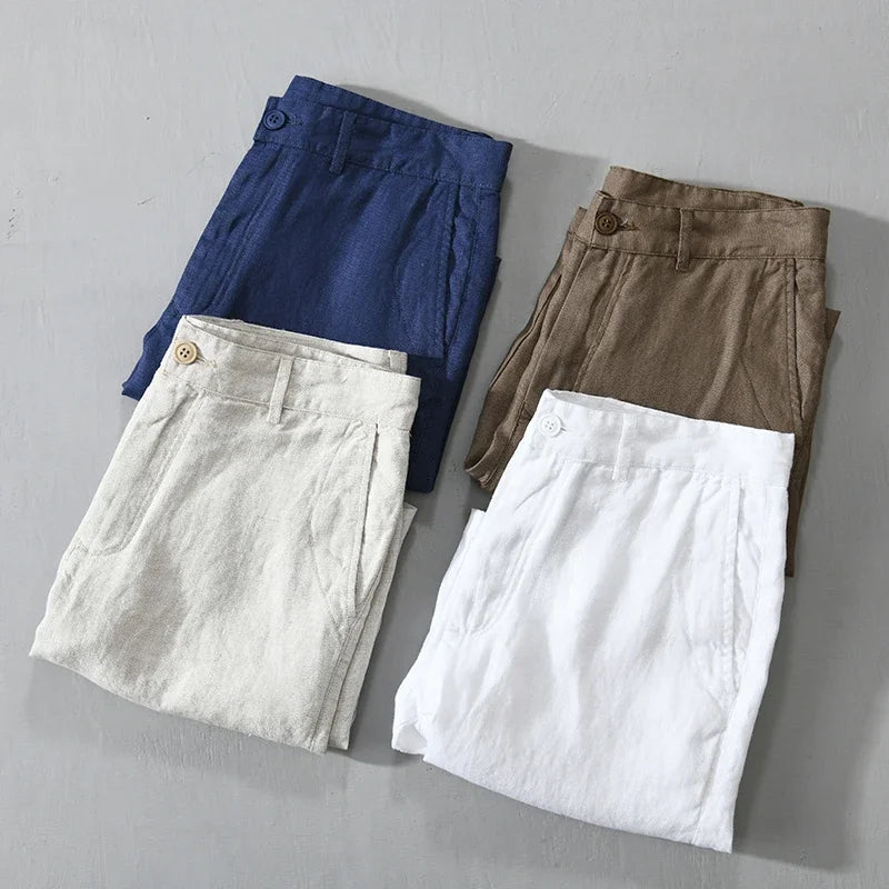 Old Money Pure Linen Shorts