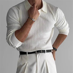 Old Money Ribbed Knit Shirt