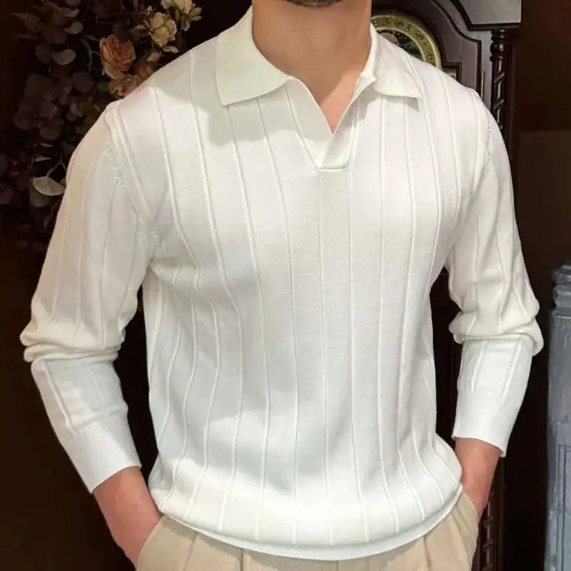Old Money Ribbed Knit Shirt