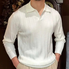 Old Money Ribbed Knit Shirt
