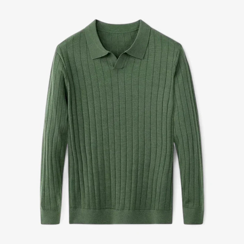 Old Money Ribbed Knit Shirt
