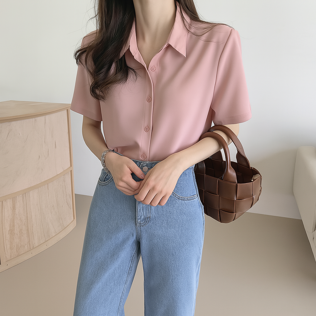 Old Money women short sleeve  shirt